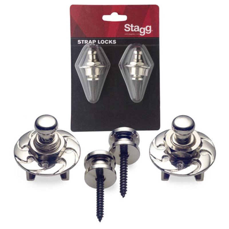 STAGG Strap Buttons & Locks Chrome