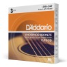 D'ADDARIO Cordes Folk EJ15 Tirant Extra-Light Bronze
