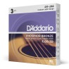 D'ADDARIO Cordes Folk EJ26 Tirant Custom Light Bronze