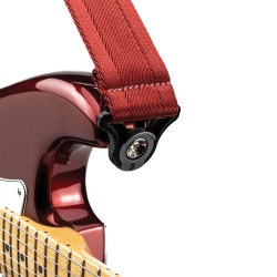D'ADDARIO Sangle Auto Lock Rouge Pour Guitare